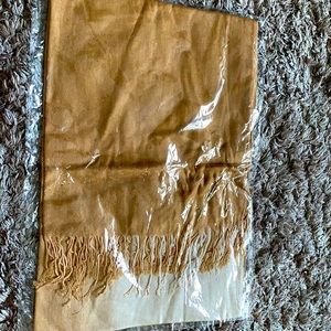 Brand new  scarf. Great for gifts. Ombre color tan